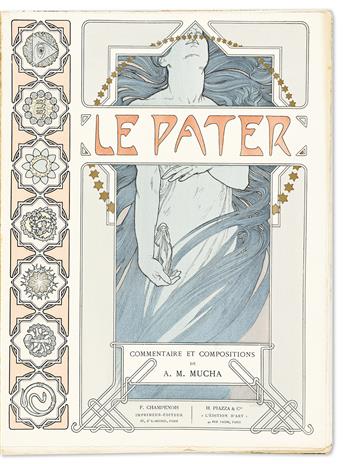 ALPHONSE MUCHA (1860-1939). LE PATER. Complete unbound volume with folio covers. 1899. 16x12 inches, 40½x30½ cm. F. Champenois, Paris.